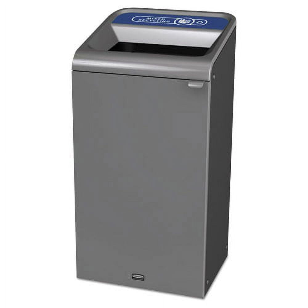 Rubbermaid Commercial 1961622 23 Gallon Configure Mixed Indoor Recycling Waste Receptacle - Gray