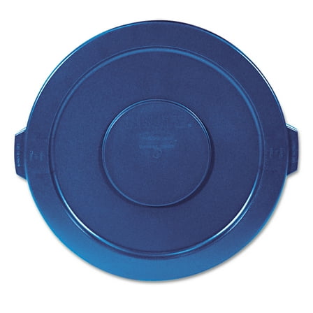 Rubbermaid Commercial Round Flat Top Lid for 32-Gallon Round Brute Containers 22 1/4" dia. Blue
