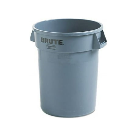 Rubbermaid Commercial 263200 Brute Heavy-Duty Round Container 32-gallon, Gray