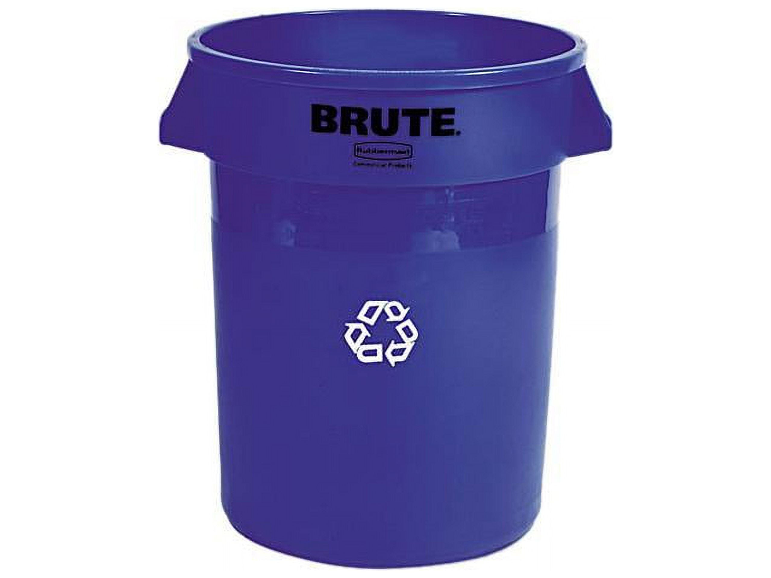 Rubbermaid Bright Blue Brute Recycle Tote 12 1/2 Gal 20 L x 15 3/8 W x 13  1/2 H Blue Plastic