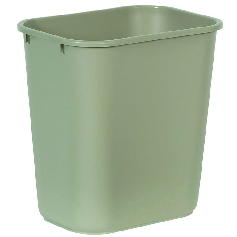 Rubbermaid Commercial Products 15- Gallons Beige Plastic Commercial Kitchen  Trash Can with Lid Indoor in the Trash Cans department at