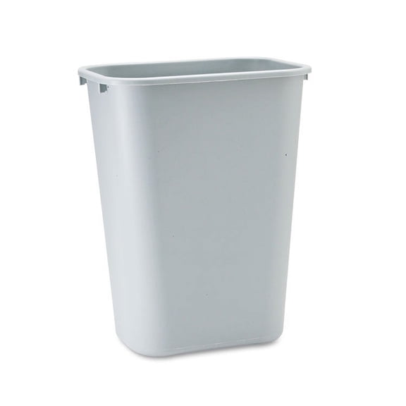 Rubbermaid Office Wastebasket, 10.25 Gallon Plastic Rectangular Open Top Garbage Bin No Lid, Gray