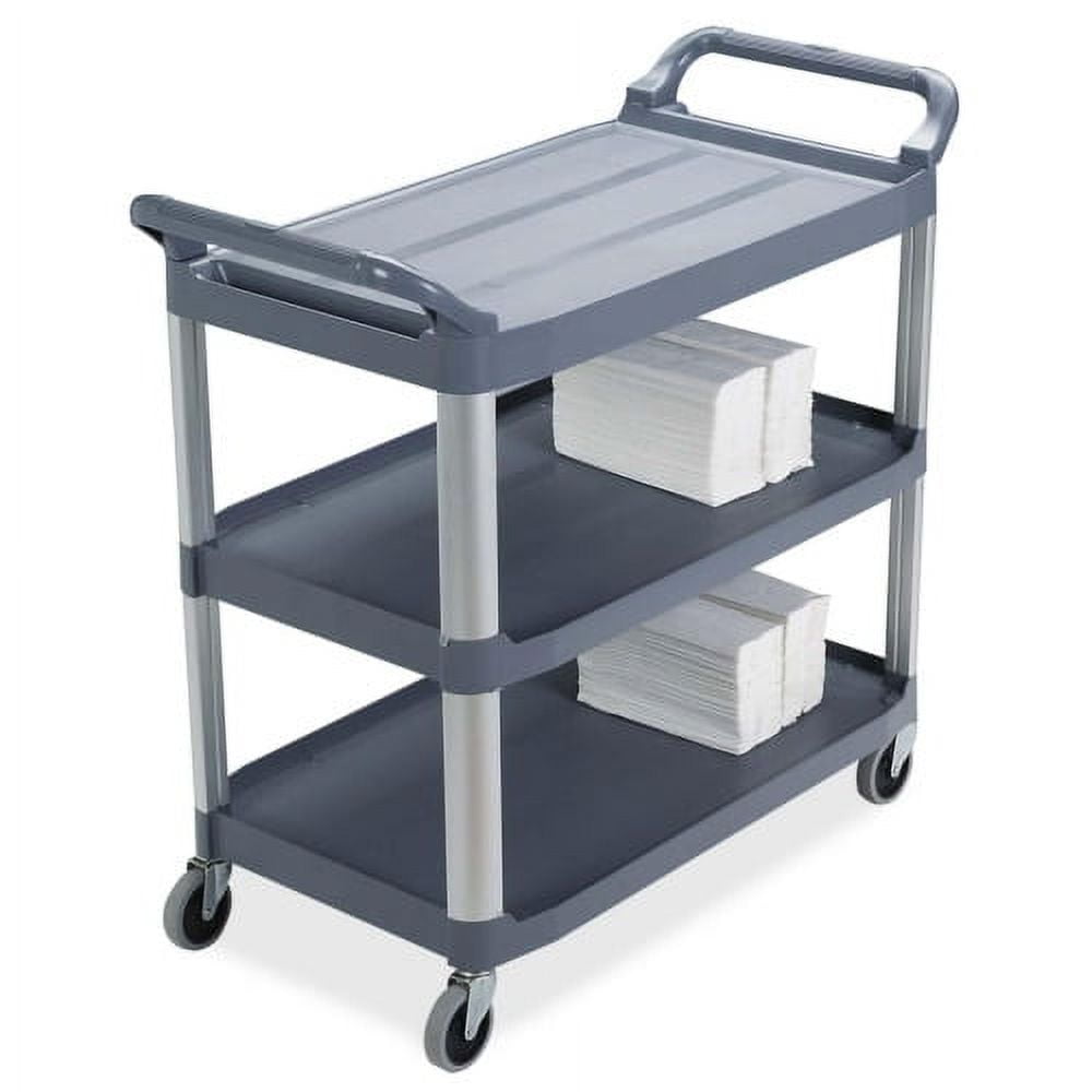 Rubbermaid Commercial 3-Shelf Mobile Utility Cart 3 Shelf - 300 lb Capacity - 4