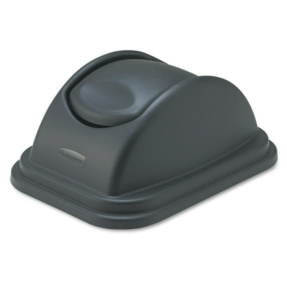 Rubbermaid Commercial Rectangular Free-Swinging Plastic Lids, Black -RCP306700BK