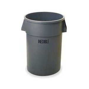 Rubbermaid Commercial 34 Gallon UV Protectant Garbage Can, Gray