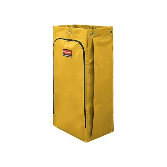 Rubbermaid Commercial, RCP1966881CT, 34-gal Janitor Cart Vinyl Bag, 4 / Carton, Yellow, 34 gal