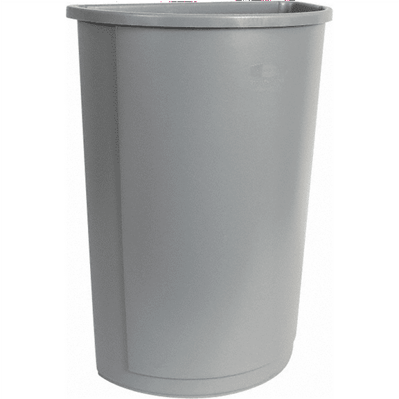 Msc Industrial Supply Rubbermaid 21 Gal Gray Half-Round Trash Can