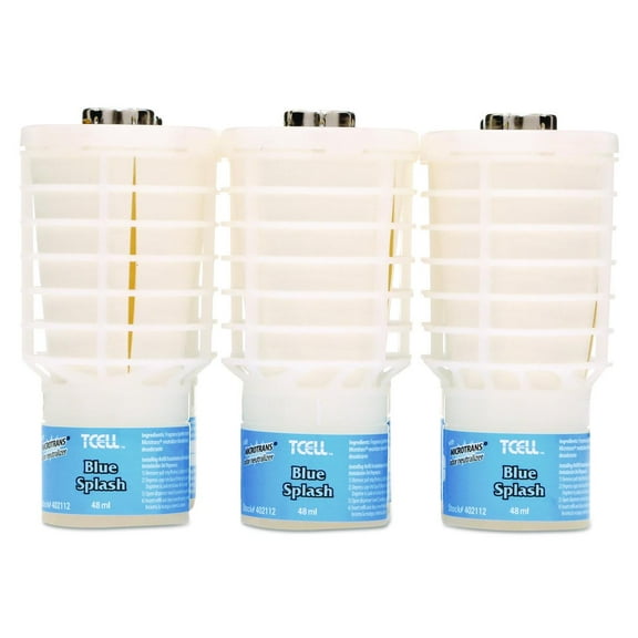 Rubbermaid Commercial TCell Microtrans Odor Neutralizer Refill Blue Splash 48 ml 6/Carton 402112