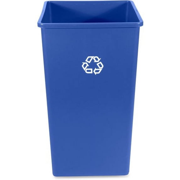 Rubbermaid Commercial 50-Gallon Square Recycling Container - 50 gal Capacity - Square - Weather Resistant, Easy to Clean, Compact - 34.3" Height x 19.5" Width x 19.5" Depth - R | Bundle of 10 Each