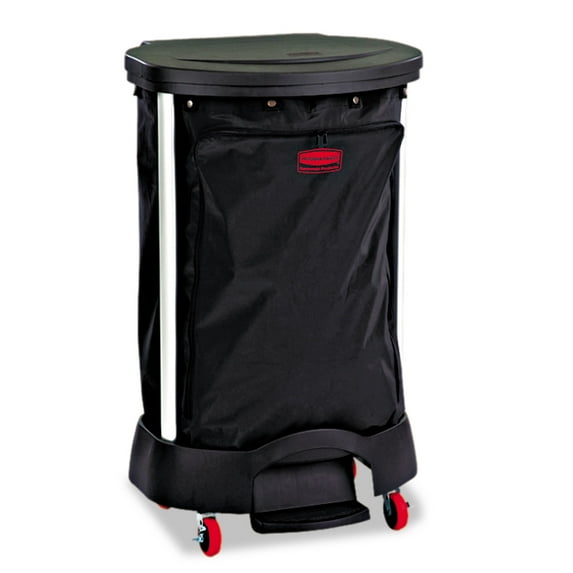 Rubbermaid Commercial Premium Step-On Linen Hamper Bag 13 3/8w x 19 7/8d x 29 1/4h Nylon Black