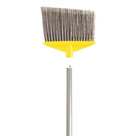 Rubbermaid Commercial Angled Large Brooms Poly Bristles 48 7/8" Aluminum Handle Silver/Gray 6385GRA