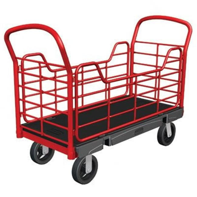 Side-Panel Platform Truck, 2,000 lb Capacity, 24.25 x 56 x 41.25, Black