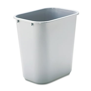 Rubbermaid Commercial 7 gal Rectangular Plastic Office Wastebasket - Gray