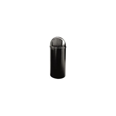 Rubbermaid Commercial Marshal Classic Container Round Polyethylene 15gal Black 816088BK