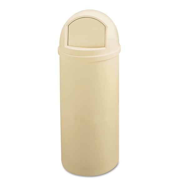 Rubbermaid Marshal Classic Container Round 25 gal Beige FG817088BEIG