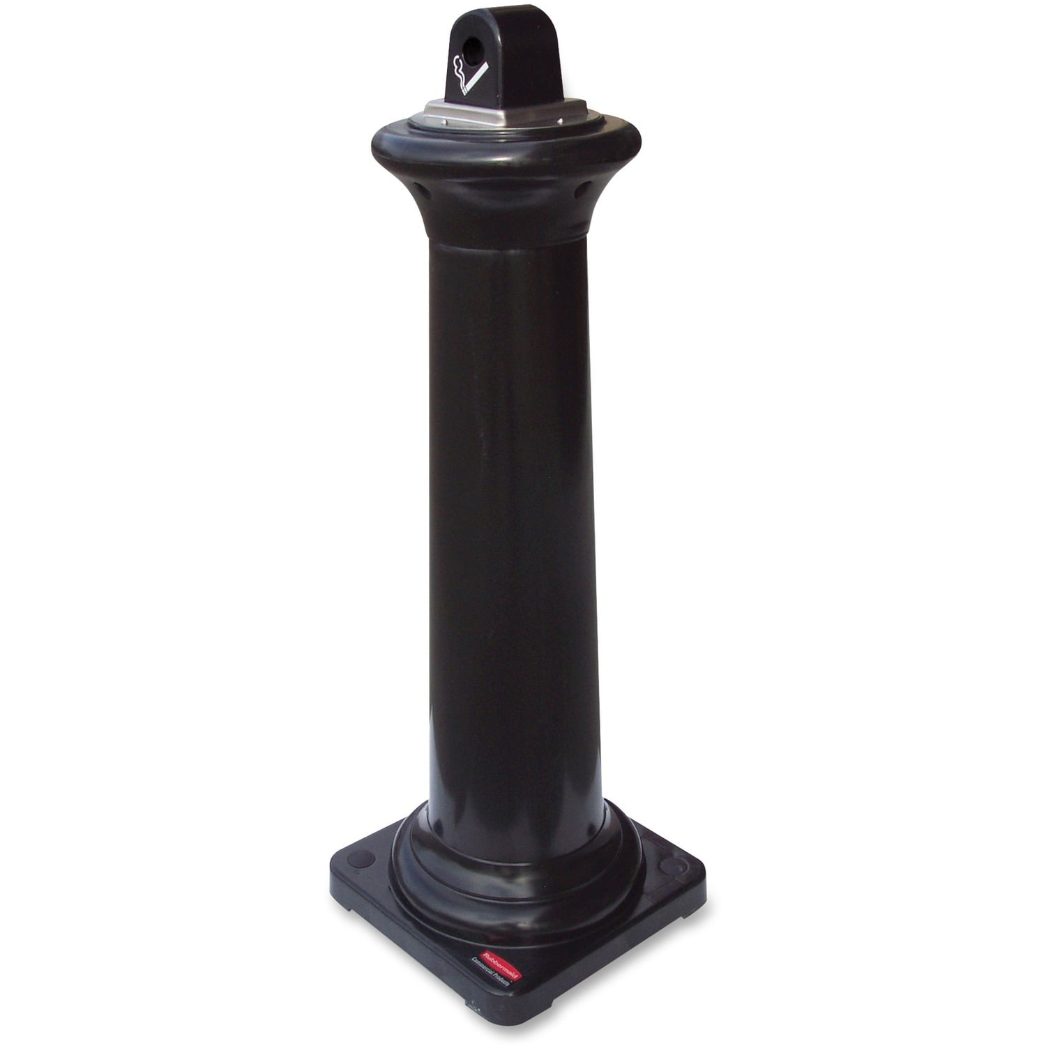 Rubbermaid Commercial 9W300BLA GroundsKeeper Tuscan Receptacle, 13 x 13 x 38 3/8, Black, 1 Each