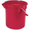 thumbnail image 1 of Rubbermaid Commercial Brute 10-quart Utility Bucket - 10 quart - Heavy Duty, Rust Resistant, Bend Resistant, Handle - 10.2" - Steel, High-density Polyethylene (HDPE) - Red, Nickel, Chrome - 1 Each, 1 of 1