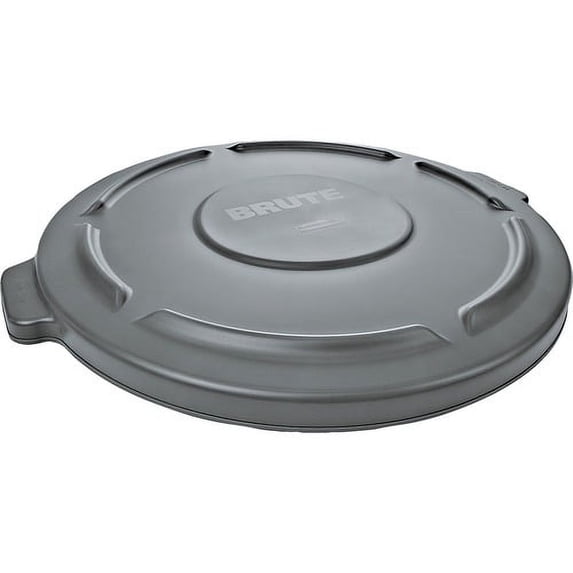 Rubbermaid Commercial Brute 20 gal Container Lid - Round, Polyethylene, 1 Each - Gray | Bundle of 10 Each