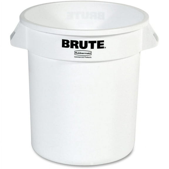 Rubbermaid Commercial Brute Round 10-Gal Container - 10 gal Capacity - Round - UV Coated, Fade Resistant, Warp Resistant, Crack Resistant, Crush Resistant, Reinforced, Durable, Tear | Bundle of 5 Each