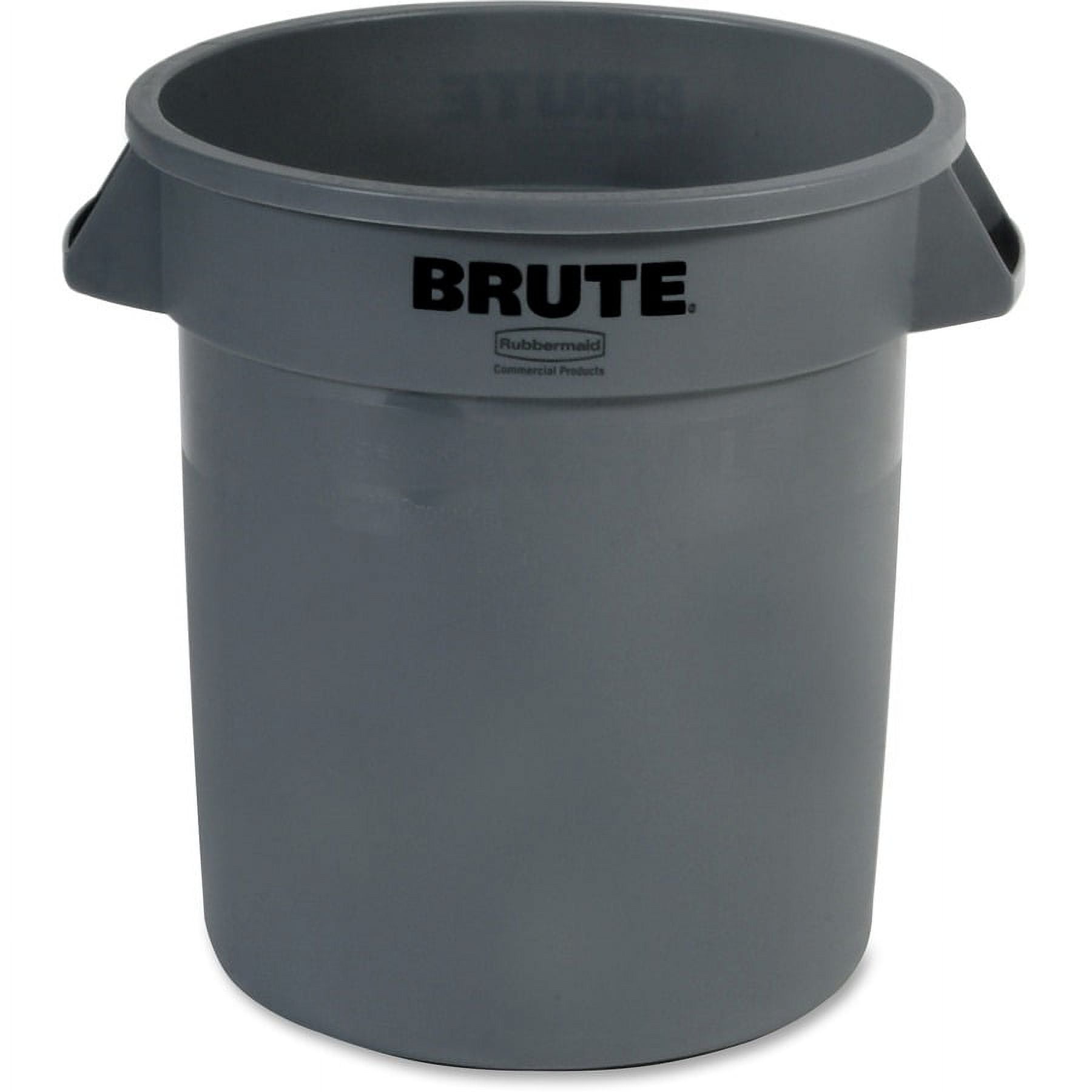 Brute 10 gal. Round Outdoor Trash Can with Lid (2-Pack)