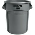 thumbnail image 1 of Rubbermaid Commercial Brute Round 20-Gallon Container - 20 gal Capacity - Round - 22.9" Height x 19.4" Diameter - Plastic - Gray - 1 Each | Bundle of 5 Each, Trash Cans, Kitchen, Living Room, 1 of 1