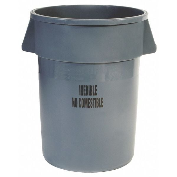 Rubbermaid Commercial Utility Container,44 gal.,Gray FG264356GRAY