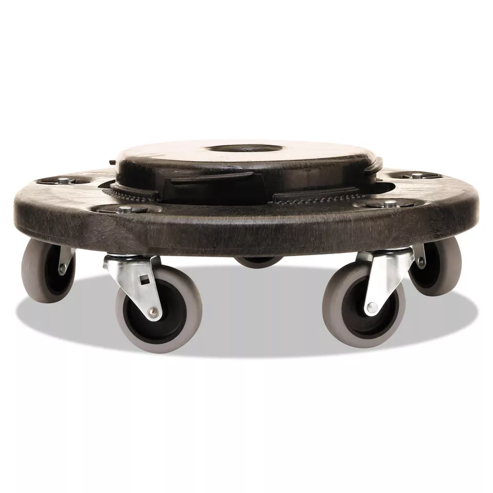 Rubbermaid Commercial Brute Round Twist On/Off Dolly 250lb Capacity 18dia x 6