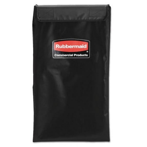 Rubbermaid Commercial Collapsible X-Cart Replacement Bag, 4 Bushel, 220 lbs, Vinyl, Black, Each