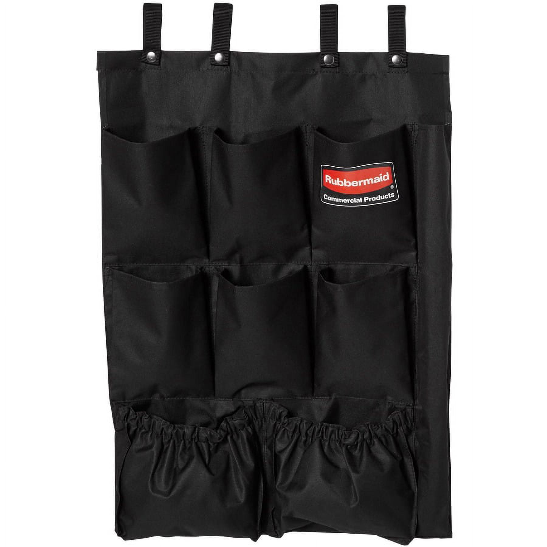 Fabric 9-Pocket Cart Organizer, 19.75 x 1.5 x 28, Black Fabric 9-Pocket Cart Organizer, 19.75 x 1.5 x 28, Black