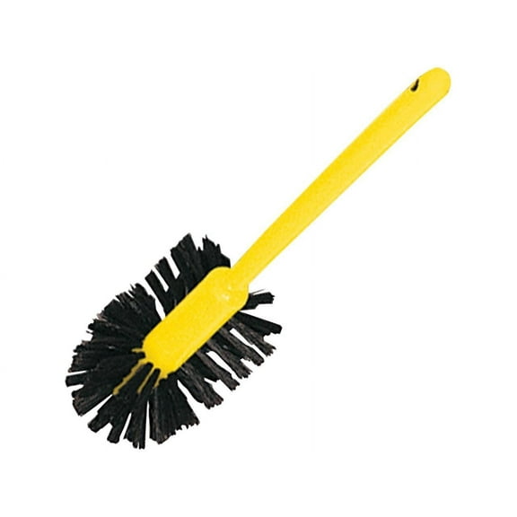 Rubbermaid Commercial Commercial-Grade Toilet Bowl Brush, 17" Long, Plastic Handle, Brown -RCP6320