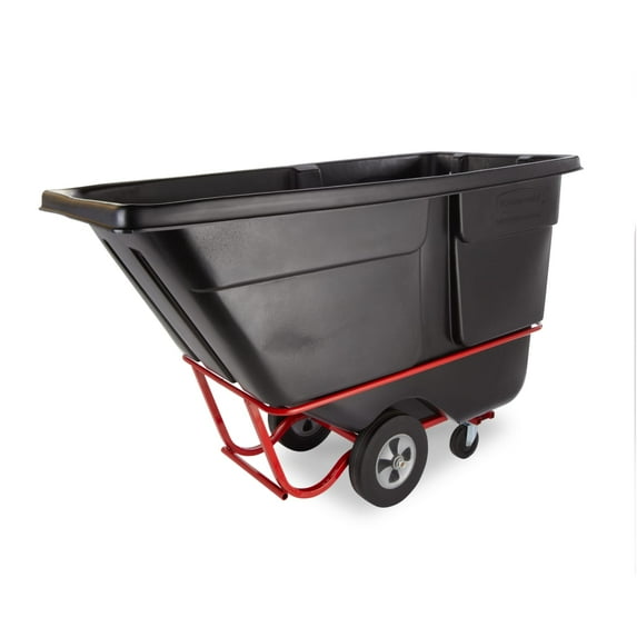BRUTE Tilt Dump Truck/Trash Cart/Garbage Collection/Recycling, 1 Cubic Yard, Waste Collection, 1,250 lbs. Capacity, Black, Office/Warehouse/Facility Management (FG131500BLA)