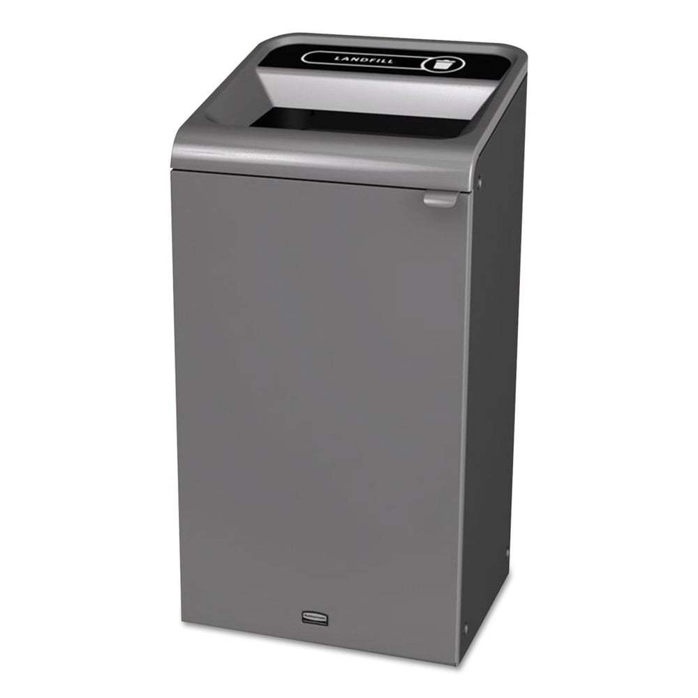 Rubbermaid Commercial Configure Indoor Recycling Waste Receptacle 23 gal Gray Landfill 1961621