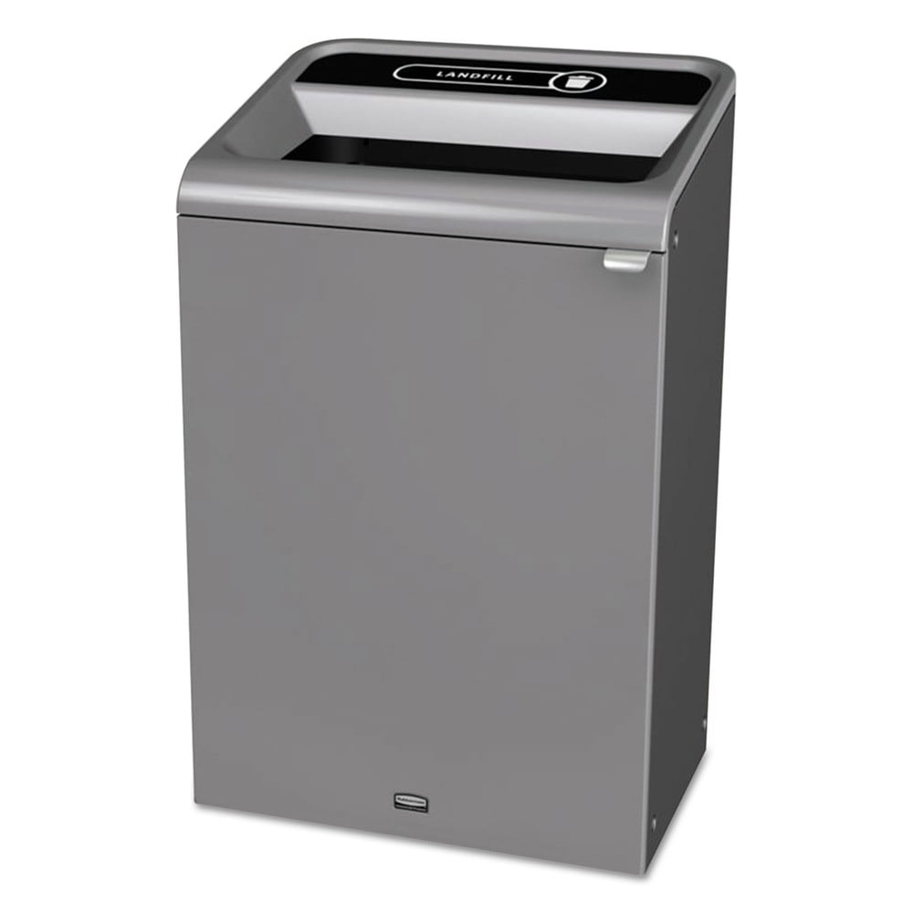 Rubbermaid Commercial 1961628 33 Gallon Landfill Configure Indoor Recycling Waste Receptacle - Gray