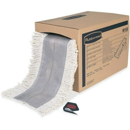 Rubbermaid Commercial Continuous Roll Dust Mop - 5" Width x 40" Length - Cotton | Bundle of 10 Cartons