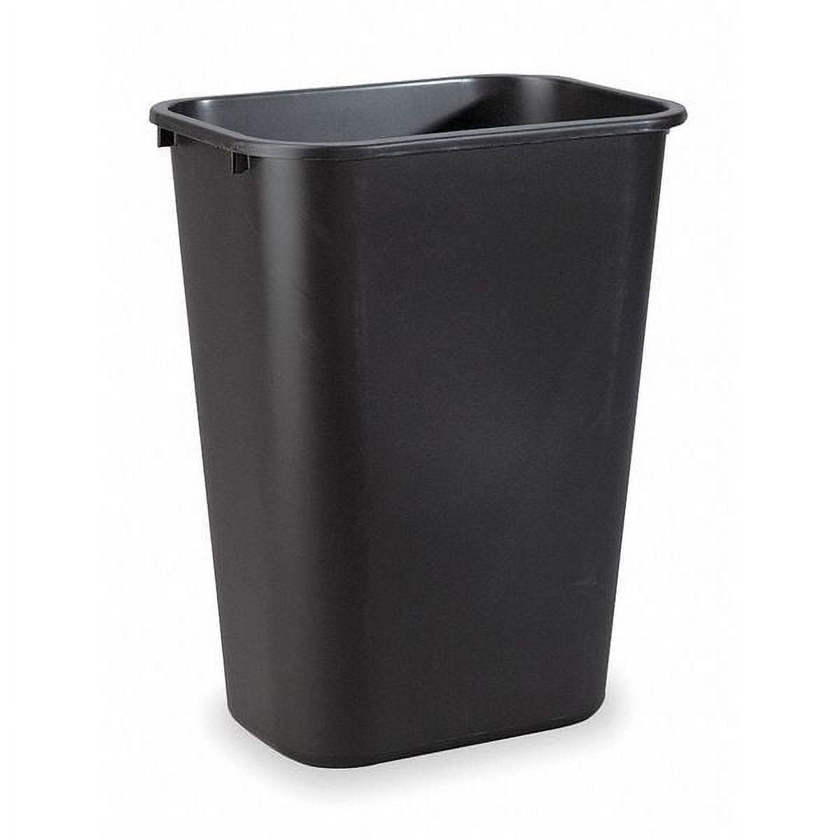 Rubbermaid Commercial Deskside Plastic Wastebasket, 10.25 gal, Plastic, Black (295700BK)
