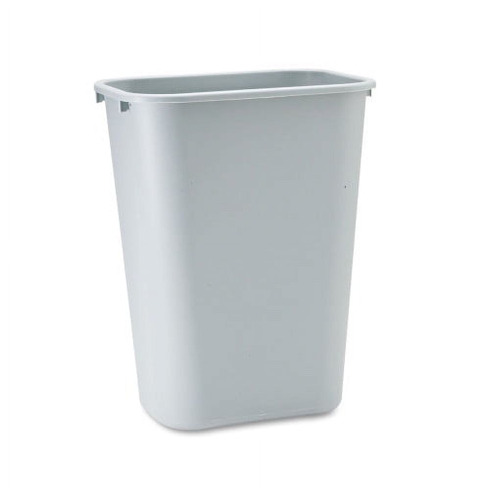 Rubbermaid Commercial Deskside Plastic Wastebasket, 10.25 gal, Plastic, Gray, Each