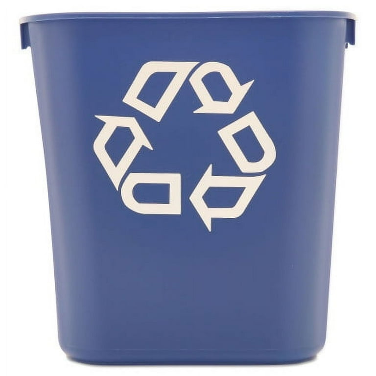 Deskside Recycling Container, Small, 13.63 qt, Plastic, Blue Deskside Recycling Container, Small, 13.63 qt, Plastic, Blue