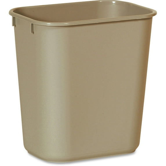 Rubbermaid Commercial Deskside Wastebasket - 3.25 Gal Capacity - Rectangular - Chip Resistant, Rust Resistant, Dent Resistant, Durable, Easy To Clean - 12.1" Height X 8.3" Width X 11.4" Depth -