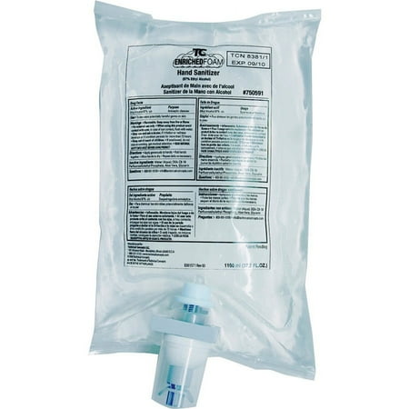 Rubbermaid Commercial E3 Alcohol Enriched Sanitizer Foam Refill, Clear, 4 / Carton (Quantity)