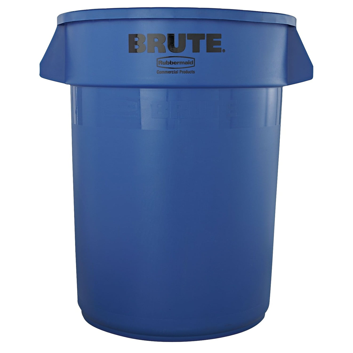 Blue 32 Gallon Plastic Commercial Round Trash Can