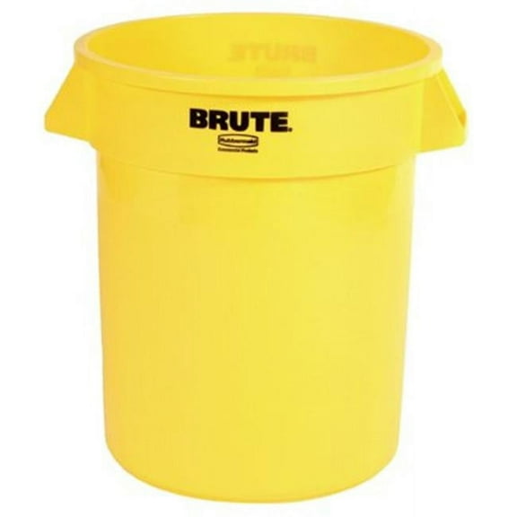 Rubbermaid Commercial FG263200YEL Round Brute Container Plastic 32 gal Yellow
