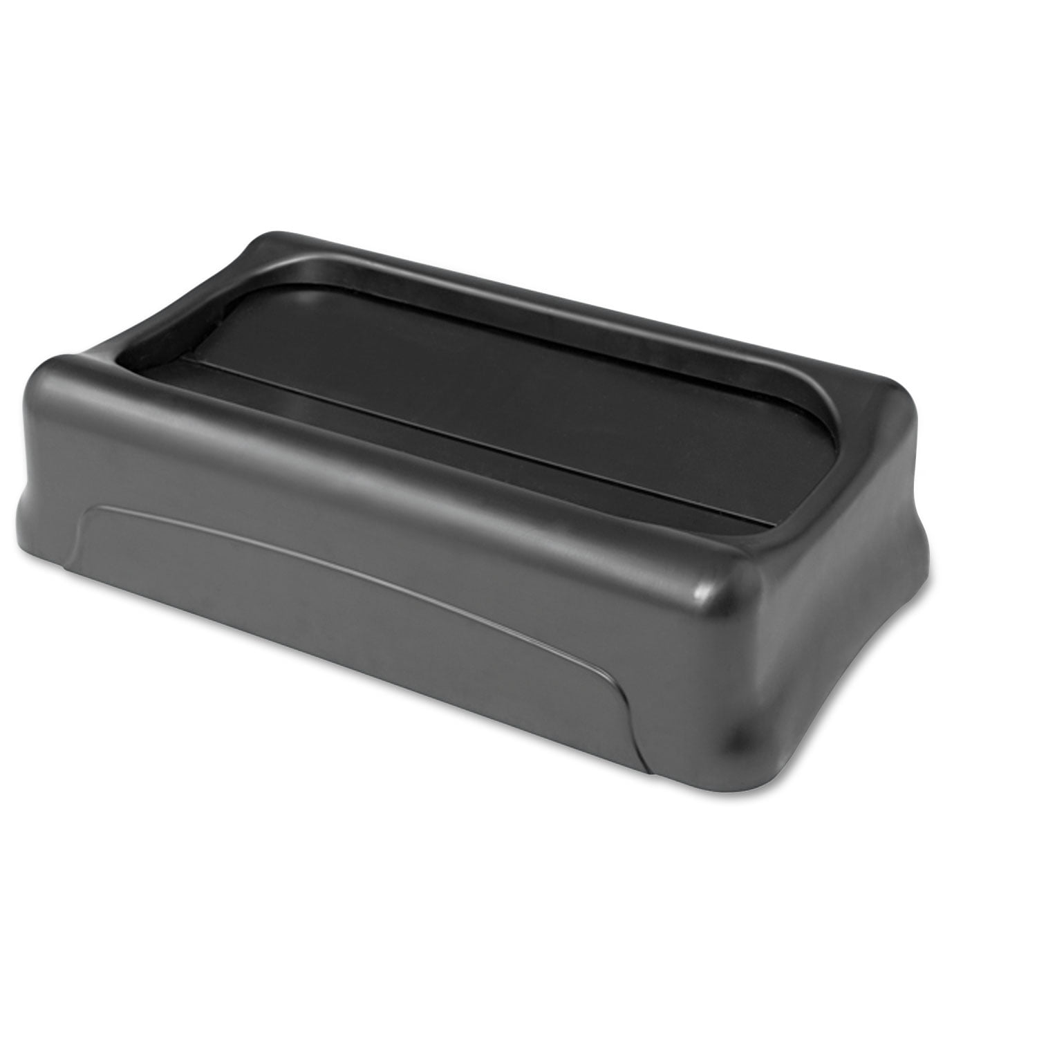 Rubbermaid Commercial FG267360BLA Swing Top Lid for Slim Jim Waste Containers, 11-3/8 x 20-3/8, Plastic, Black