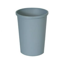 Untouchable Waste Container Round, Plastic, 11 gal, Gray