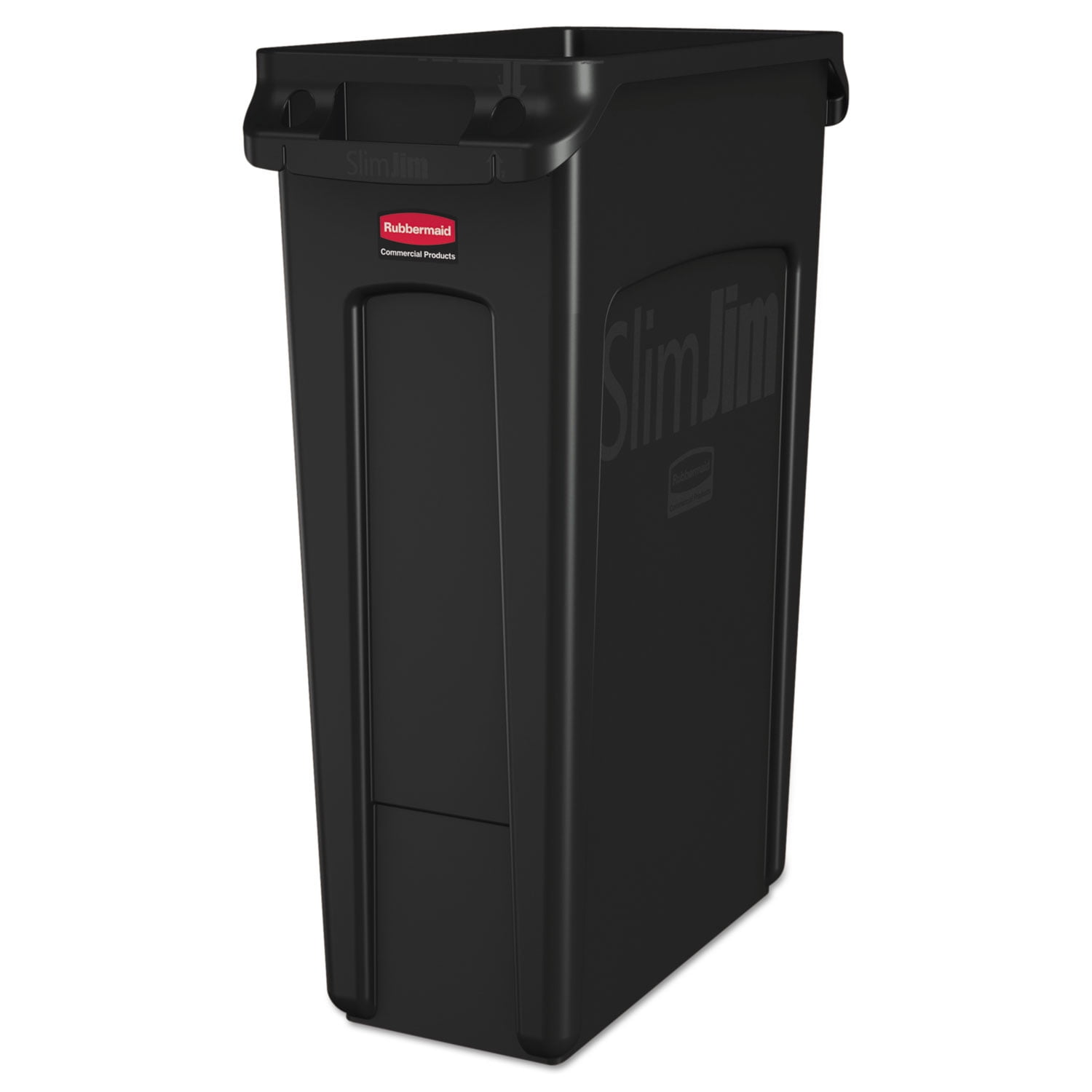 Rubbermaid® Commercial Slim Jim® With Venting Chan Plastic Open Trash Can - 23 Gallons
