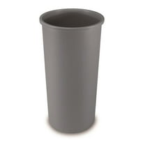 Rubbermaid Commercial Untouchable Waste Container Round Plastic 22gal Gray 354600GY
