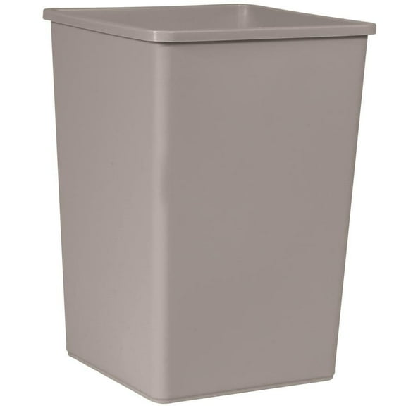Rubbermaid Commercial Untouchable Waste Container Square Plastic 35gal Gray 3958GRA