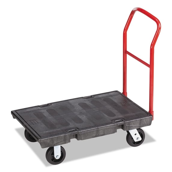 Rubbermaid Commercial FG440300BLA 24 in. x 36 in. 1000 lbs. Capacity Heavy-Duty Platform Truck Cart - Black