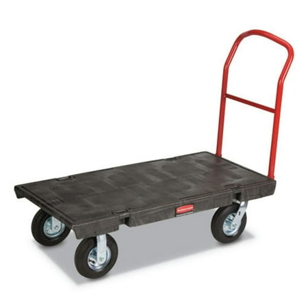 Rubbermaid Commercial FG443610BLA Heavy-Duty 1200 lbs. Capacity 24 in. x 48 in. Platform Truck - Black