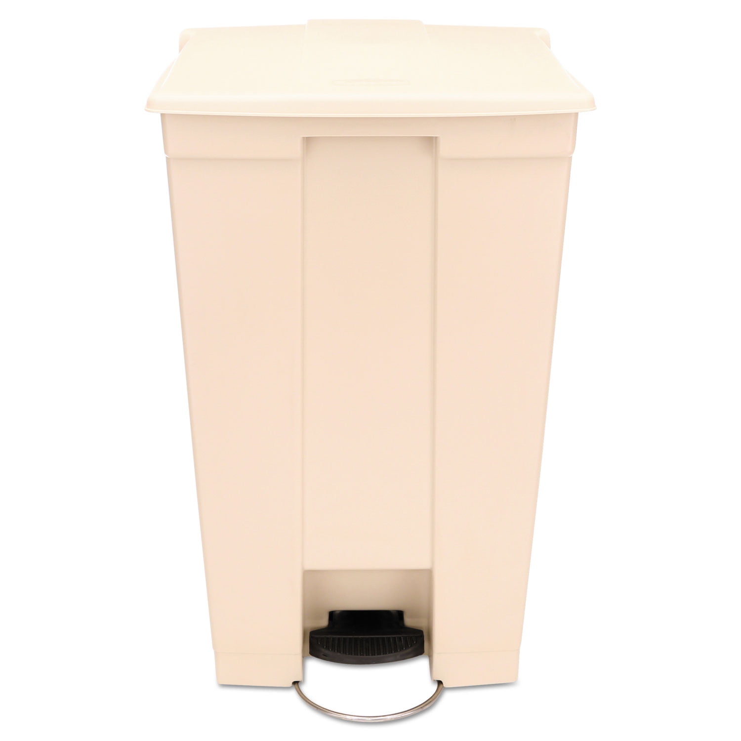 Beige 23-Gallon Plastic Step-On Garbage Receptacle