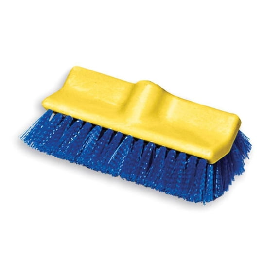 Rubbermaid Commercial FG633700BLUE 10 in. Plastic Bi-Level Deck Scrub Brush with Tapered Hole